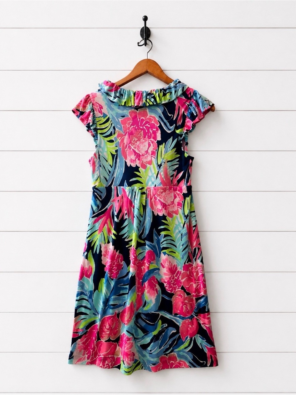 Lilly Pulitzer Clare Jersey Dress Tropicolada High Tide - Picture 2 of 3